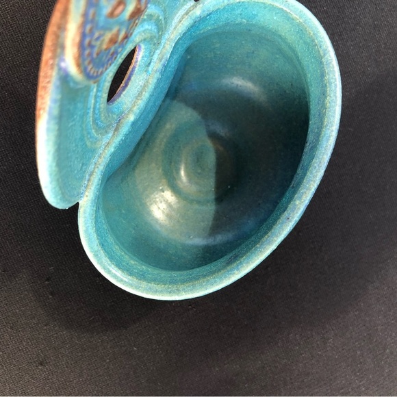 Foxlo Studio Pottery of California Wall Pocket Vase Planter Artist Signed - Picture 4 of 10